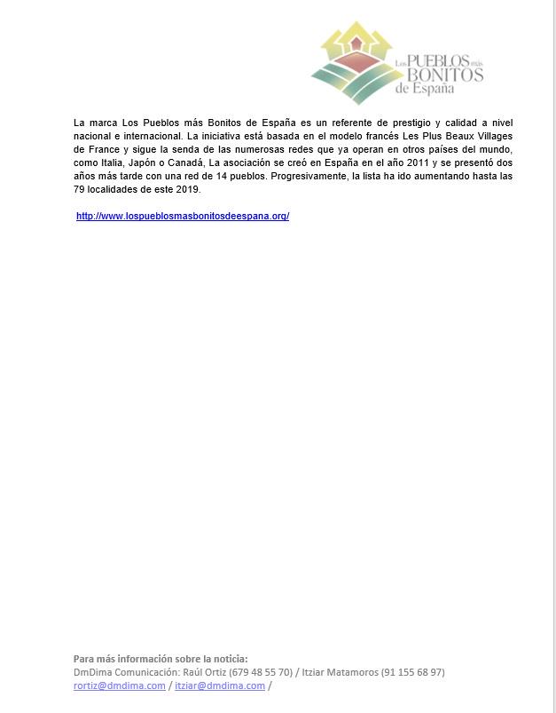 Manifiesto de la Asociación de los Pueblos más bonitos de España, en relación a la huelga de mañana 23 de abril.