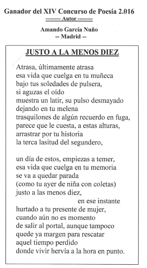 XV Concurso de Poesía 
