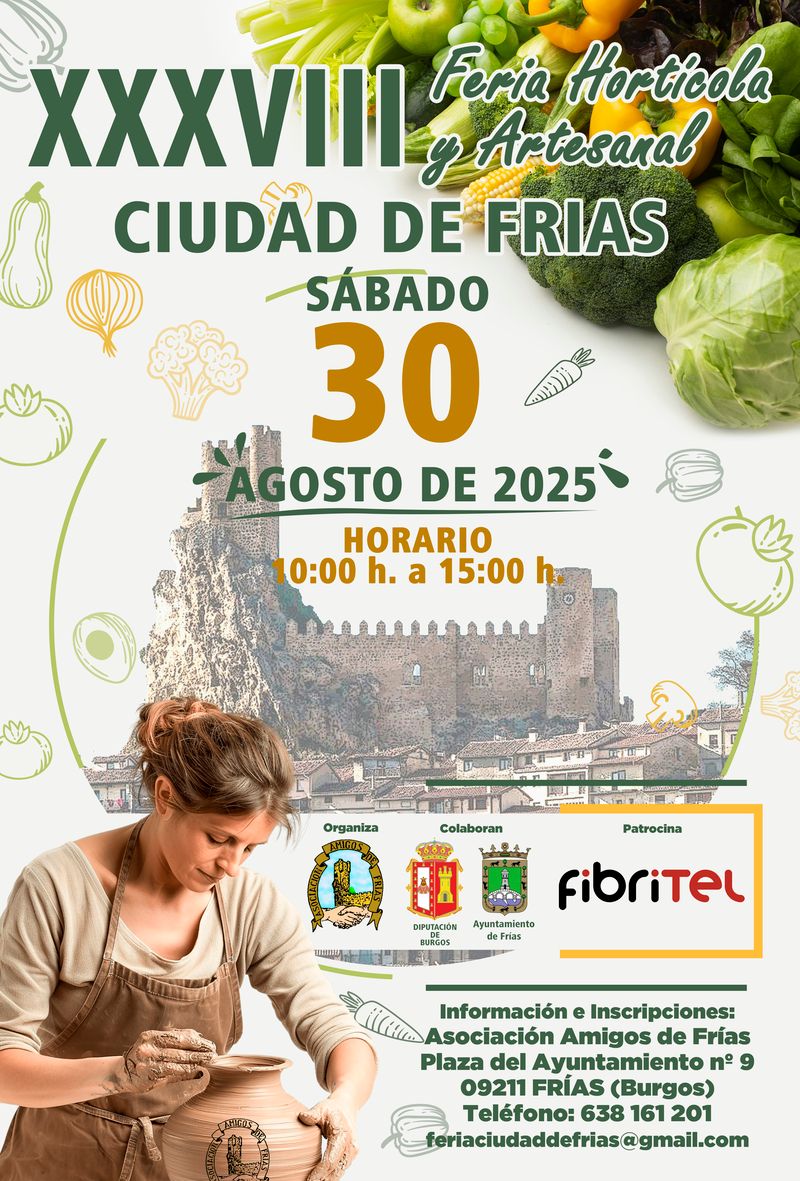 Cartel Fería Hortícola y Artesanal Frías 2025